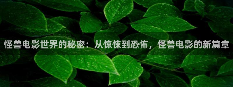 茄子视频?：怪兽电影世界的秘密：从惊悚到恐怖，怪兽电影的新篇章