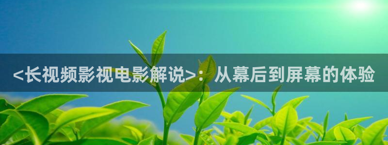 茄子视频qz：<长视频影视电影解说>：从幕后到屏幕的体验